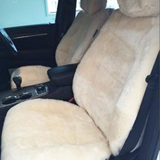 Sheepskin Car Seat Covers Pair 18mm, Lambswool Car Seat Covers